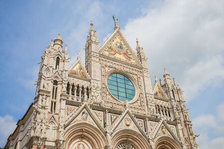 The Duomo of Siena in Tuscany, Italy.の写真素材
