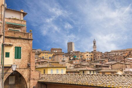 Cityscape of Siena in Tuscany Italy.の写真素材