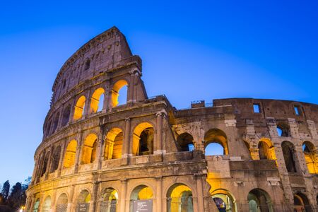 Twilight of Colosseum the landmark of Rome Italy.の写真素材