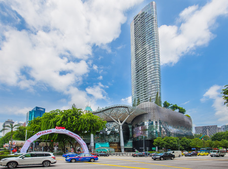 Singapore city, Singapore - July 18, 2015: Orchard Road is a 2.2 kilometre-long boulevard that is the retail and entertainment hub of Singapore. It is a huge tourist attraction, in addition to being the most popular shopping enclave in the city-state.のeditorial素材