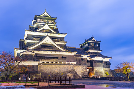 Kumamoto, Japan - November 30, 2014: Kumamoto Castle is a hilltop Japanese castle located in Chuo-ku, Kumamoto in Kumamoto Prefecture. It was a large and extremely well fortified castle.のeditorial素材