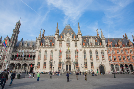 Bruges, Belgium - May 17, 2014: Bruges is the capital and largest city of the province of West Flanders in the Flemish Region of Belgium, in the northwest of the country.のeditorial素材