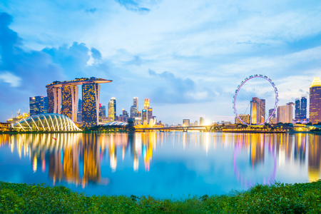 Singapore City, Singapore - July 17, 2015: Marina Bay is the city center of Singapore city.のeditorial素材