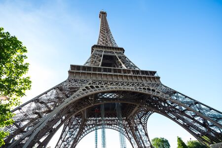 Summer in Paris and the Eiffel tower.の写真素材