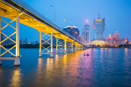 Macau, China - March 11, 2016: Buildings of Macau Casino on March 11, 2016, Gambling tourism is Macau's biggest source of revenue, making up about fifty percent of the economy.のeditorial素材