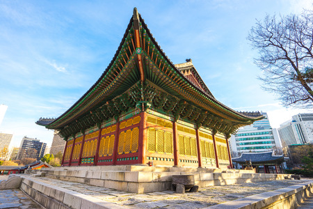 Deoksugung Palace in Seoul, South Korea.のeditorial素材