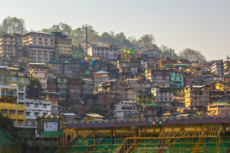 View of Gangtok The Capital City of Sikkim, India.のeditorial素材