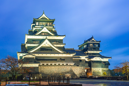 Kumamoto, Japan - November 30, 2014: Kumamoto Castle is a hilltop Japanese castle located in Chuo-ku, Kumamoto in Kumamoto Prefecture. It was a large and extremely well fortified castle.のeditorial素材