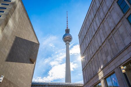 Television Tower in Berlin city, Germany.