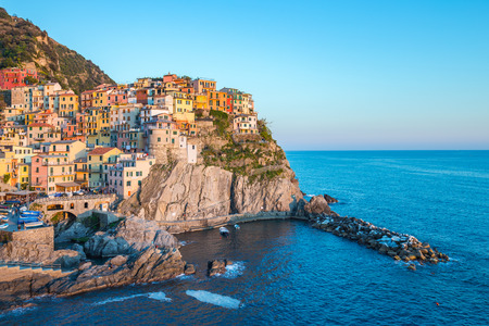 Manarola village one of Cinque Terre in La Spezia, Italy.のeditorial素材
