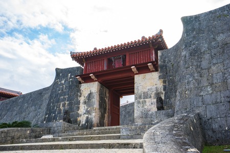 Shuri Castle landmark of Naha, Okinawa, Japan.のeditorial素材