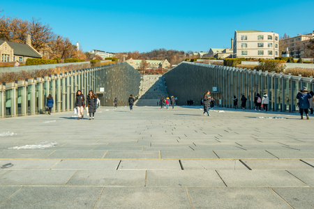 Seoul, Korea - December 12, 2017: Ewha Womans University in Seoul city, South Korea.のeditorial素材