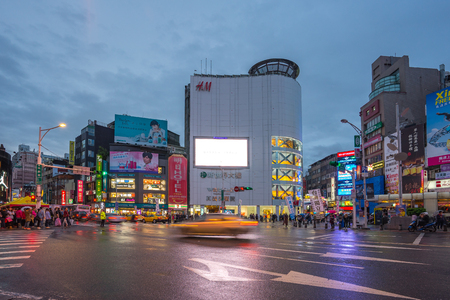 Taipei, Taiwan - November 25, 2017: Ximending a neighborhood and shopping district in Taipei, Taiwan.のeditorial素材