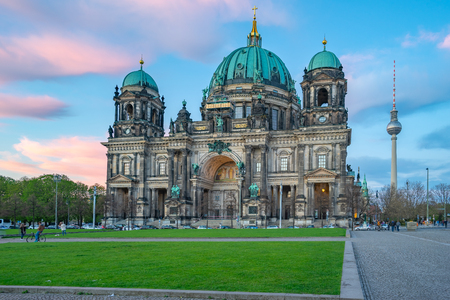 Berlin Cathedral with nice sky in Berlin city, Germany.のeditorial素材