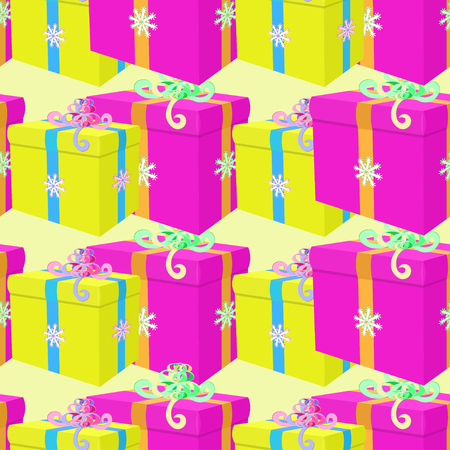 Seamless pattern with presents of Christmas vector illustrationのイラスト素材