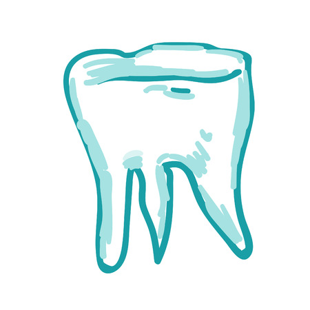 Dental tooth close up picture vector illustrationのイラスト素材