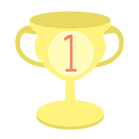 Sports goblet win first place  vector illustrationのイラスト素材