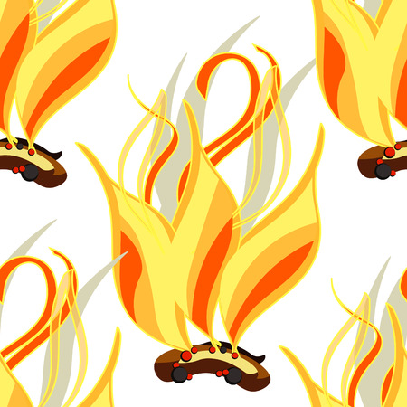 Fire element seamless pattern illustration.のイラスト素材