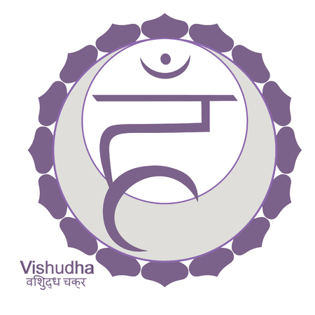 The Indian of vishuddha chakra vector illustrationのイラスト素材