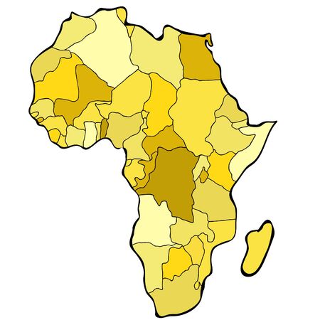 World map of Africa continent vector illustrationのイラスト素材