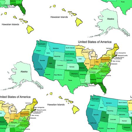 seamless pattern united states of america map  vector illustrationのイラスト素材