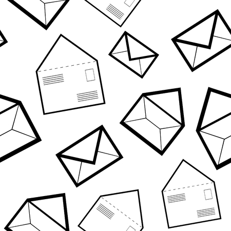 coloring seamless pattern symbol of envelope icon  vector illustrationのイラスト素材