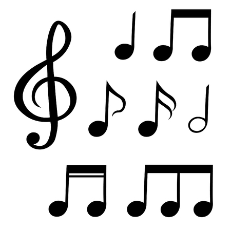 Set of musical notes vector illustrationのイラスト素材