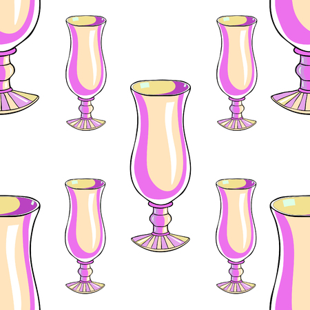 Seamless pattern is a cocseamless pattern is a cocktail glass vector illustrationktail glass vector illustrationのイラスト素材