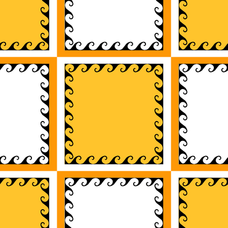 Seamless pattern Greek ornament in a square. vector illustrationのイラスト素材