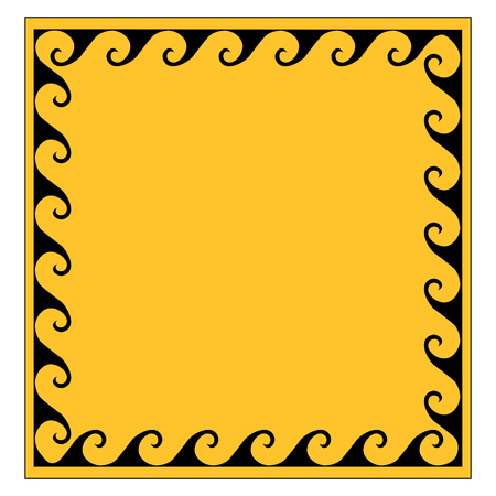 Greek ornament in a square frame  vector illustrationのイラスト素材