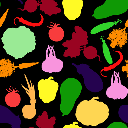 seamless pattern  is vegetables ripe autumn.  vector illustrationのイラスト素材