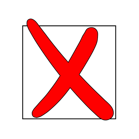 mark to select the answer in the questionnaire  vector illustrationのイラスト素材