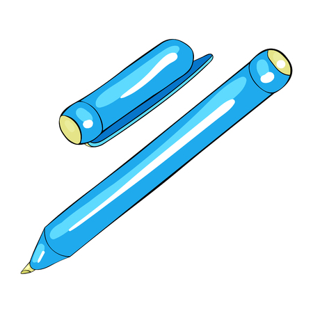 stationery felt-tip pen with a cap vector illustrationのイラスト素材