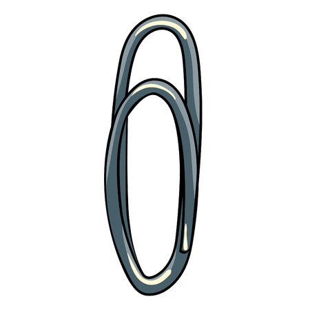 the office supply clip metal vector illustrationのイラスト素材