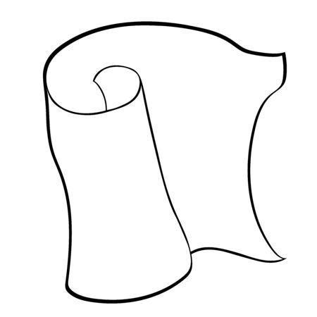 coloring office supply paper roll vector illustrationのイラスト素材