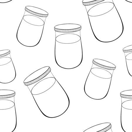 coloring seamless pattern can of paint for drawing vector illustrationのイラスト素材