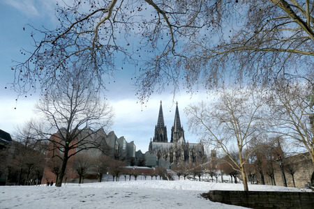 Cologne in winterの写真素材