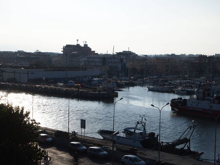 view overlooking the harborのeditorial素材