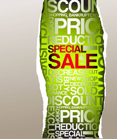 Green sale discount advertisement - Hole with textsの写真素材