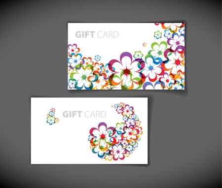 Set of modern gift card templatesのイラスト素材