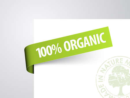 Green paper tag for organic item - announcement
のイラスト素材