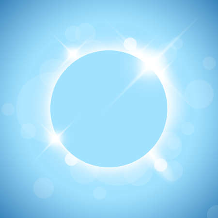 Abstract background - sun eclipse with lot of lightsのイラスト素材