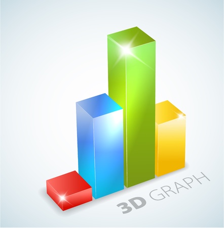 3D bar graph with some nice visual effectsのイラスト素材