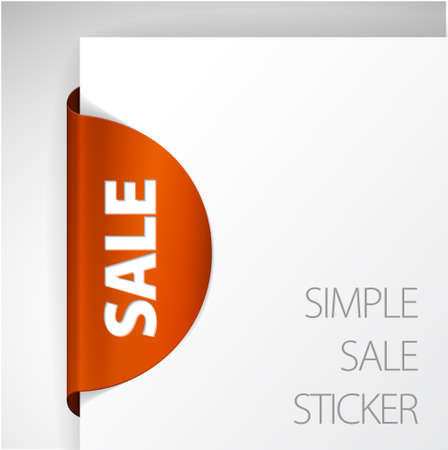 Round Sale Label / Sticker on the edge of the (web) pageのイラスト素材