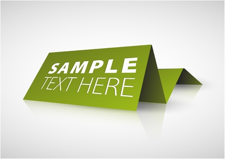 Green tag for important information - nameplateのイラスト素材