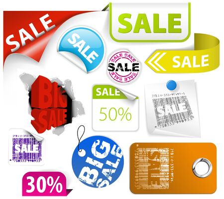 Set of colorful discount tickets, labels, stamps, stickers, corners, tags Set of colorful discount tickets, labels, stamps, stickers, corners, tags