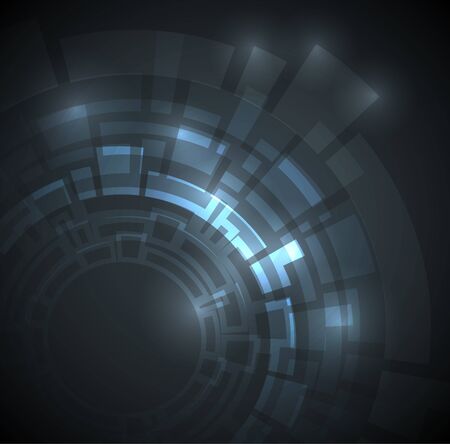Abstract dark blue technical background with place for your textのイラスト素材