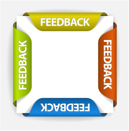 Feedback Labels / Stickers on the edge of the (web) pageのイラスト素材