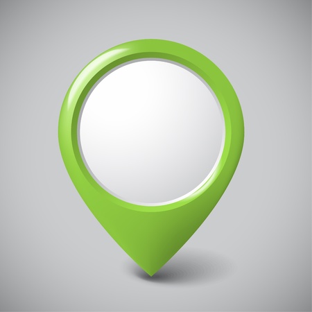 Round 3D pointer with place for your content - green version (check my portfolio for more)のイラスト素材