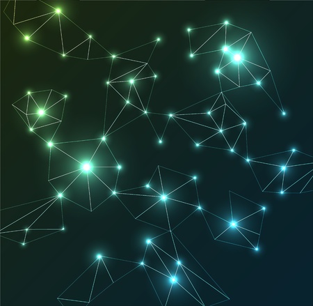 Vector Abstract colorful background - lights and lines effect